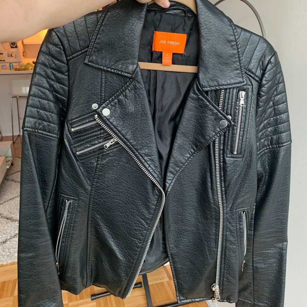 Faux Leather Moto Jacket